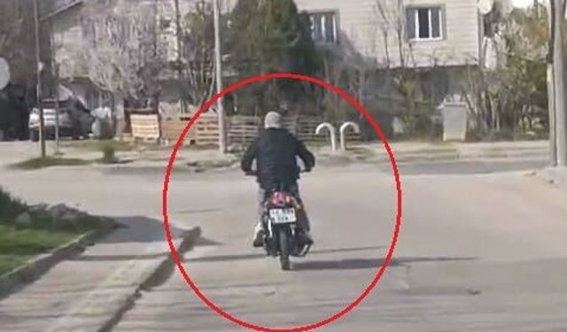 Ehliyetsiz ve abartı egzozlu motosikletliye ceza