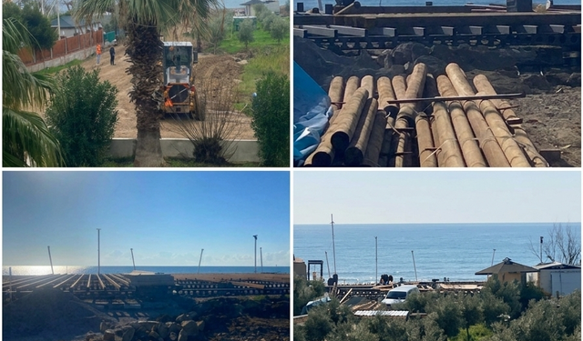 Caretta yuvalama alanında inşaat başlattılar