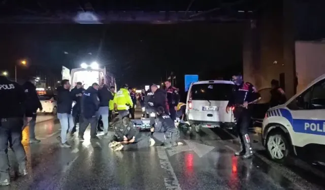 Polisin gözü önünde eşine şiddet uyguladı