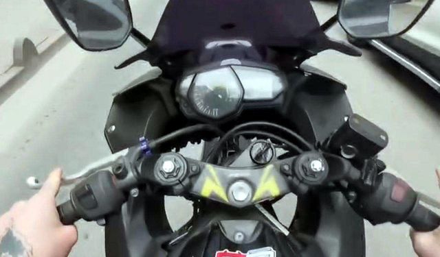 Motosikletçiye 71 bin lira tek tekerlek cezası verildi