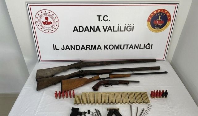 Adana’da 4 ruhsatsız silah ele geçirildi