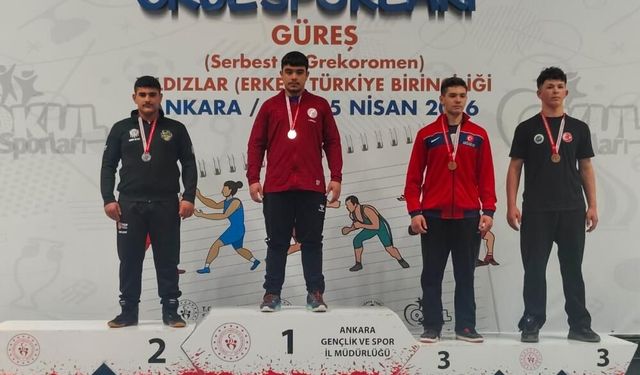 Okul sporları şampiyonası’nda Umut Altay 2’nci oldu