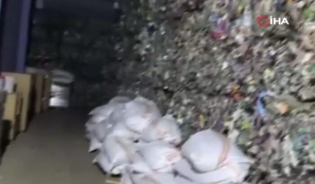 Atık tesisi görünümünde kaçak sigara fabrikası