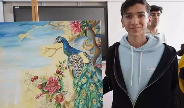 Şırnaklı Hüsam, resimleriyle ABD’nin prestijli sanat okuluna kabul aldı