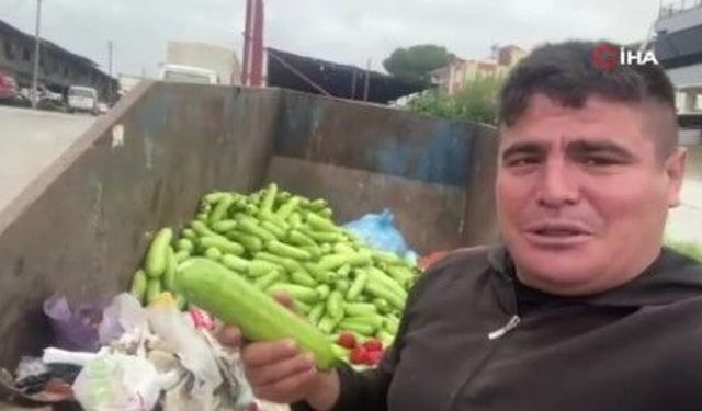 Vatandaştan çöpe atılan kabaklar için tepki