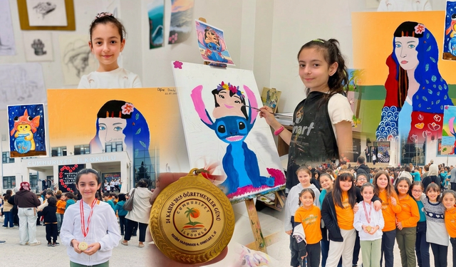 Genç Defne hem tuvalde hem sahada şampiyon