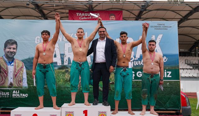 Tarsus'ta güreş organizasyonu yoğun katılımla gerçekleşti
