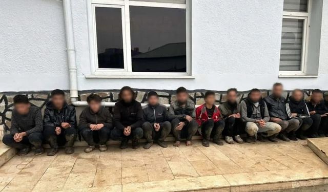 Dron destekli operasyonda 11 göçmen yakalandı