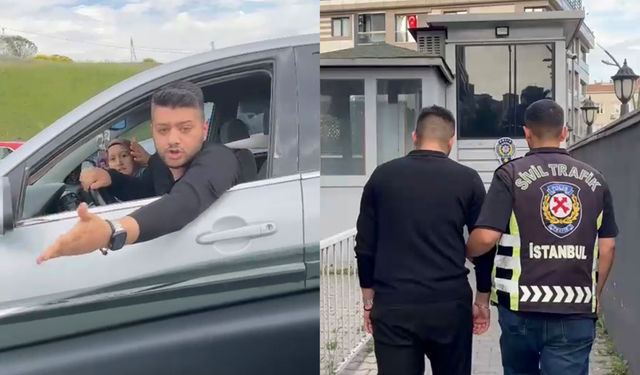Trafikte tartıştığı kadının telefonuna vurdu