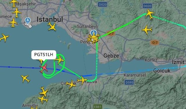 İstanbul’da fırtına; uçaklar havada tur atmak zorunda kaldı