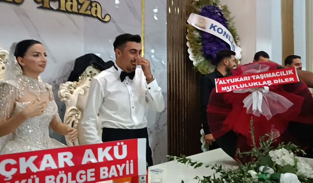 Damada düğünde altın yerine araç lastiği hediye etti