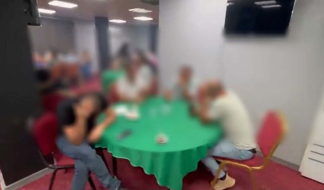 Düğün salonu görünümlü kumarhaneye polis baskını