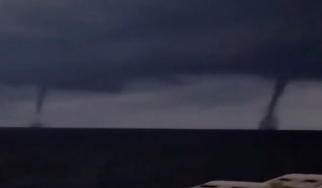 Deniz'de hortum çıktı