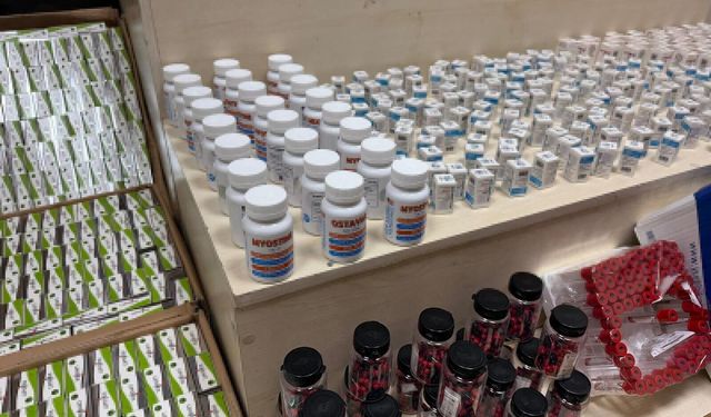 11 milyon liralık kaçak steroid operasyonu