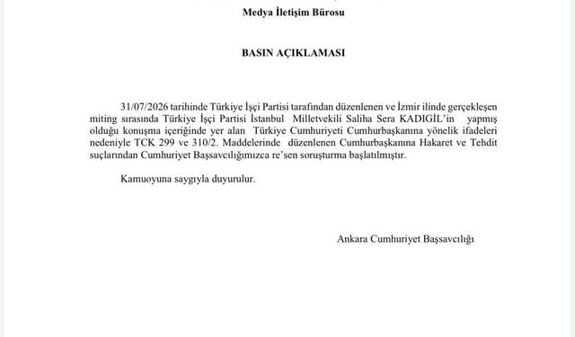 Sera Kadıgil'e 'Cumhurbaşkanına hakaret' soruşturması