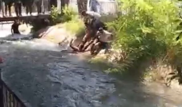 Tarsus'ta sulama kanalına düşen çocuk kurtarıldı