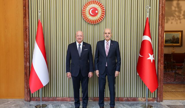 TBMM Başkanı Kurtulmuş, Avusturya Federal Şansölyesi Stocker ile bir araya geldi
