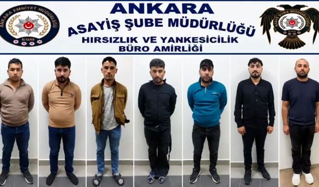 Hırsızlık şebekesi çökertildi: 7 şüpheli tutuklandı
