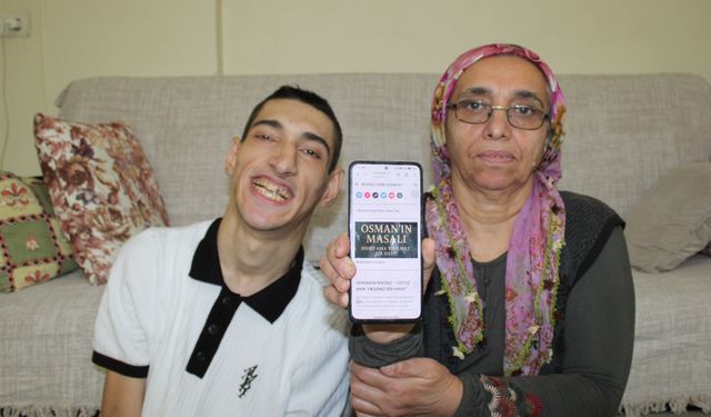 Yüzde 97 Serebral Palsi hastası Osman’ın hedefi kitap yazmak
