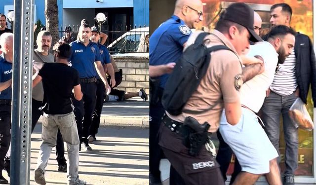 İnşaatta başlayan kavga polis merkezi önünde yeniden çıktı
