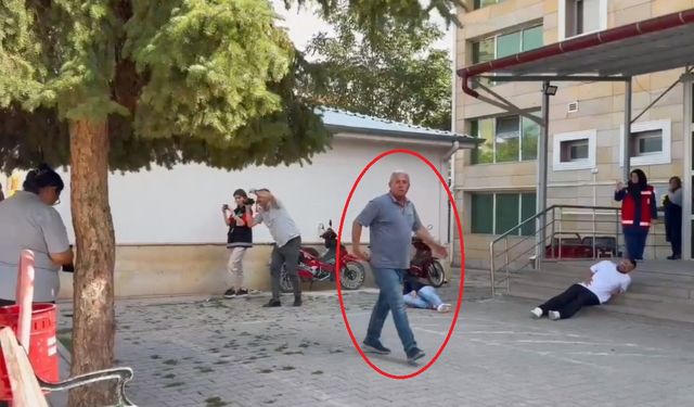 Muhtarı tatbikatı gerçek sandı ilginç görüntüler ortaya çıktı