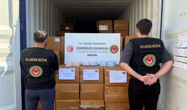 Mersin’de 3 operasyonda 1,7 ton pregabalin ele geçirildi