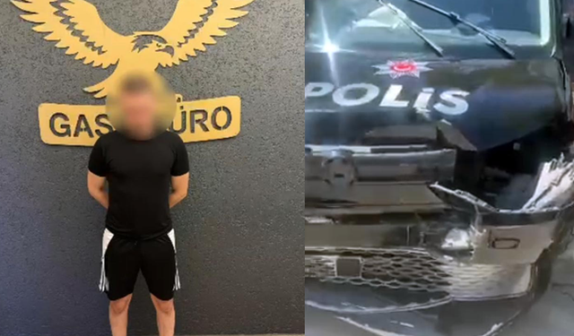 Polis aracına çarpıp kaçtı, 290 bin lira ceza aldı