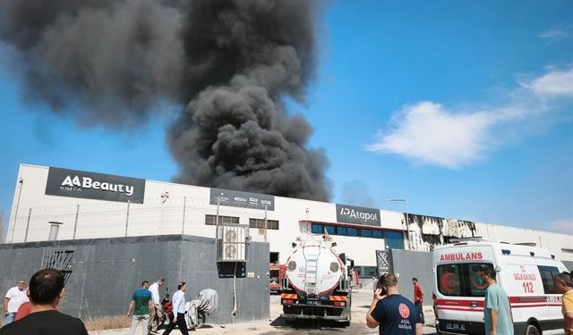 Mersin’de temizlik malzemesi fabrikasında yangın