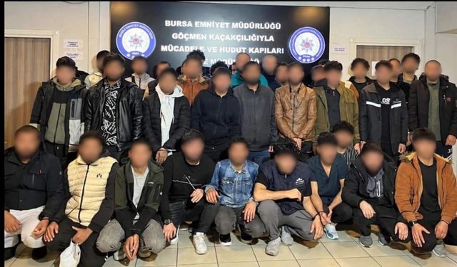 Bursa'da 65 yabancı uyruklu yakalandı
