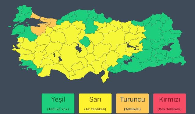 Türkiye genelinde sağanak ve fırtına alarmı