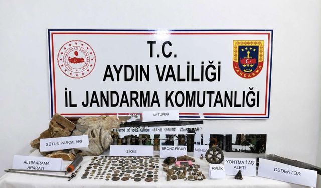 Aydın’da tarihi eser operasyonu: 157 sikke ele geçirildi