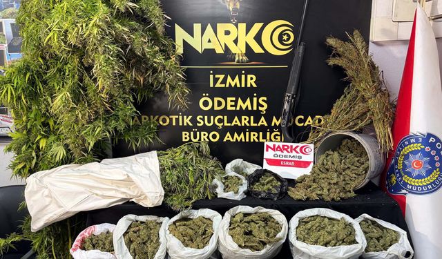 7 kilo 671 gram esrar ele geçirildi