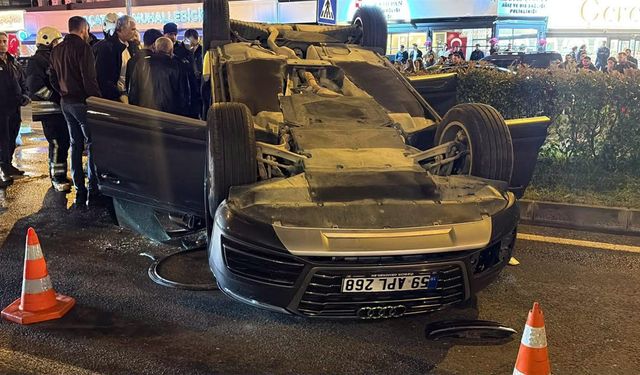 Kaygan zemin kazaya neden oldu: 2 yaralı