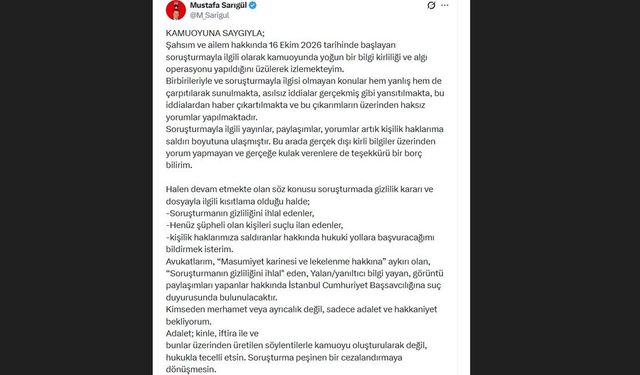 Sarıgül’den parti üyeliğini askıya alma kararı