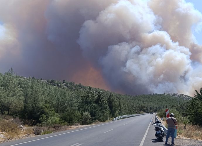Silifke’de Orman Yangınına Müdahale