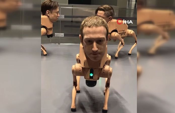 Milyarderlerin Yüzlerini Taşıyan Robot Köpekler Büyük İlgi Çekti
