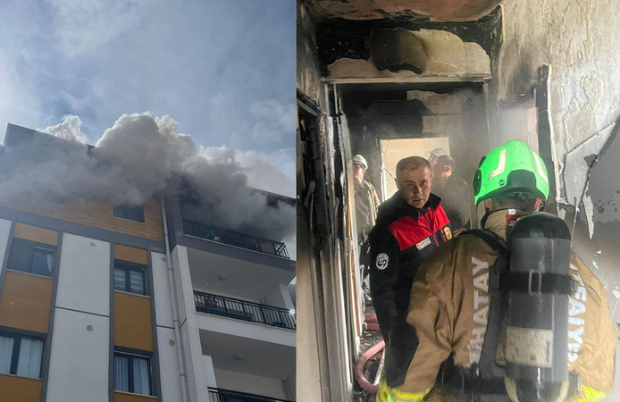 Antakya’da alevlere teslim olan ev kullanılmaz hale geldi