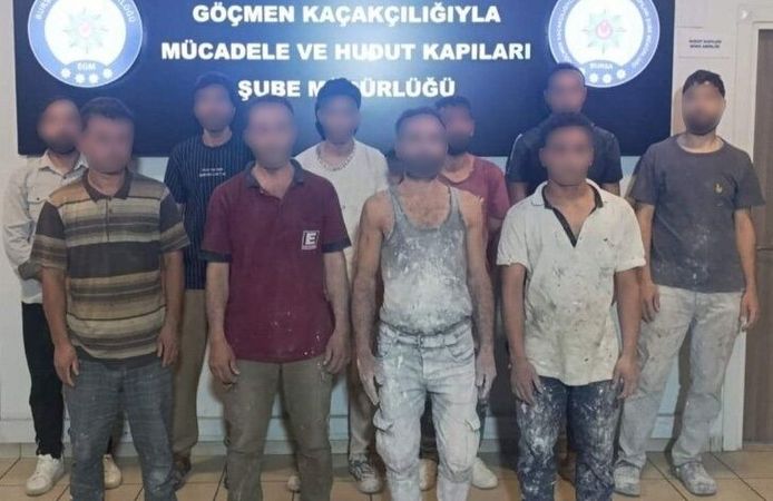 Kaçak olarak çalıştırılan 10 yabancı uyruklu şahıs yakalandı