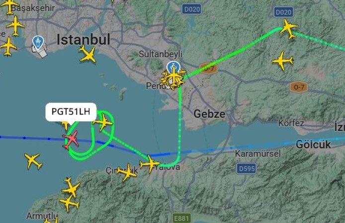 İstanbul’da fırtına; uçaklar havada tur atmak zorunda kaldı