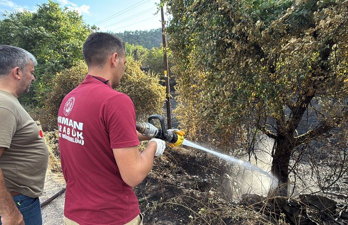 Karabük’te otluk alanda çıkan yangın söndürüldü