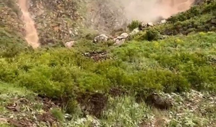 Kars'ta sağanak sele neden oldu, Akyaka Kanyonu'nda şelaleler oluştu