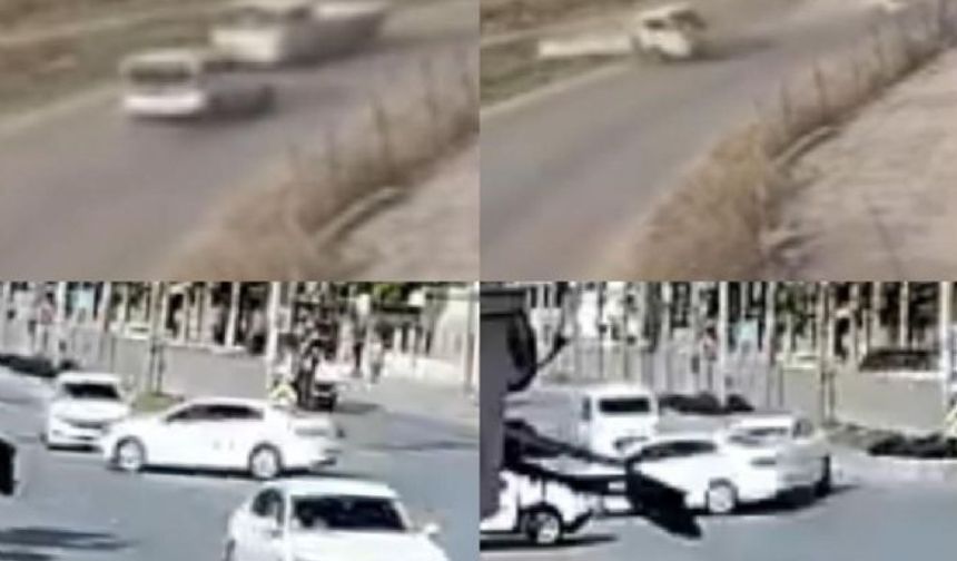 Mersin'deki trafik kazaları kamerada: 1 ölü, 6 yaralı