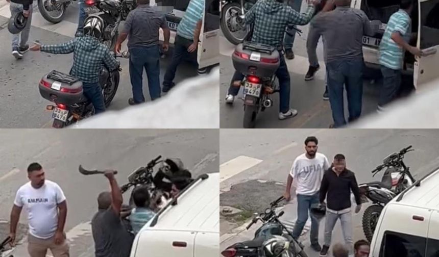 Trafikte budama bıçağı ile saldırdı: Ehliyeti alındı, para cezası kesildi