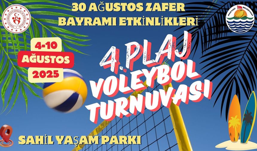 Bozyazı’da 30 Ağustos Coşkusu Voleybol Turnuvasıyla Yaşanacak