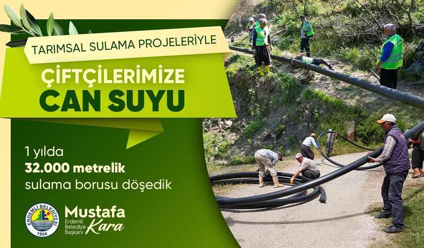 Erdemli Belediyesi’nden Üreticiye Can Suyu