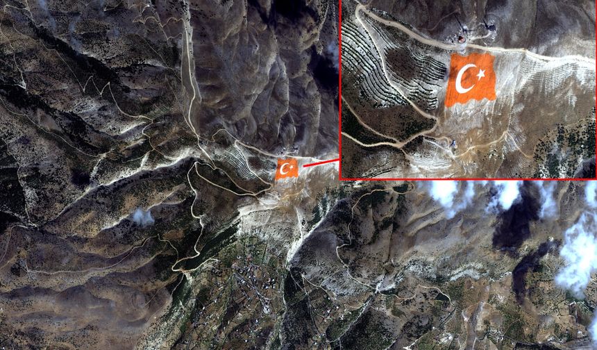 Türk Bayrağı Uzaydan Görüntülendi