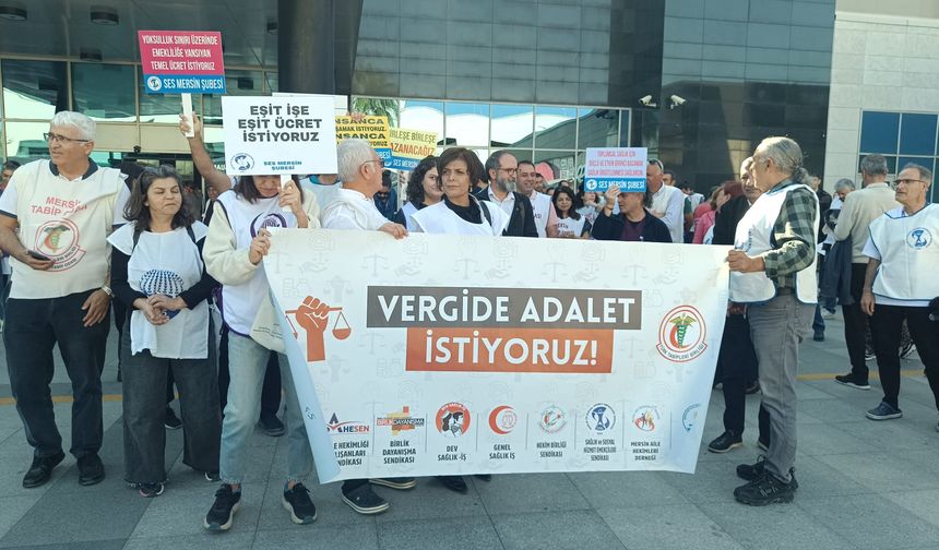 Aile Hekimliği Çalışanları Vergide ve Gelirde Adalet Talebiyle Eylemde