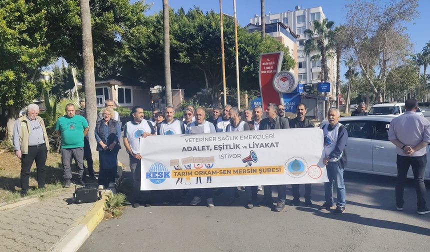 Mersin’de Veteriner Sağlıkçıların Hak Çağrısı