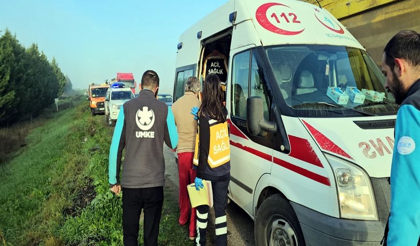 Edirne'de Zincirleme Kaza Meydana Geldi