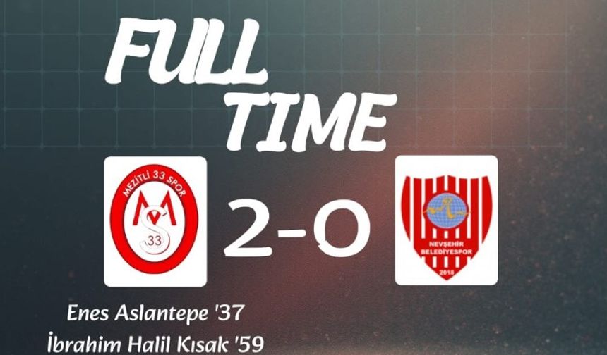 Mezitli 33 Spor Kazandı, Erdemli Belediyespor Kaybetti